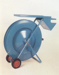 A picture of a steel strapping dispenser